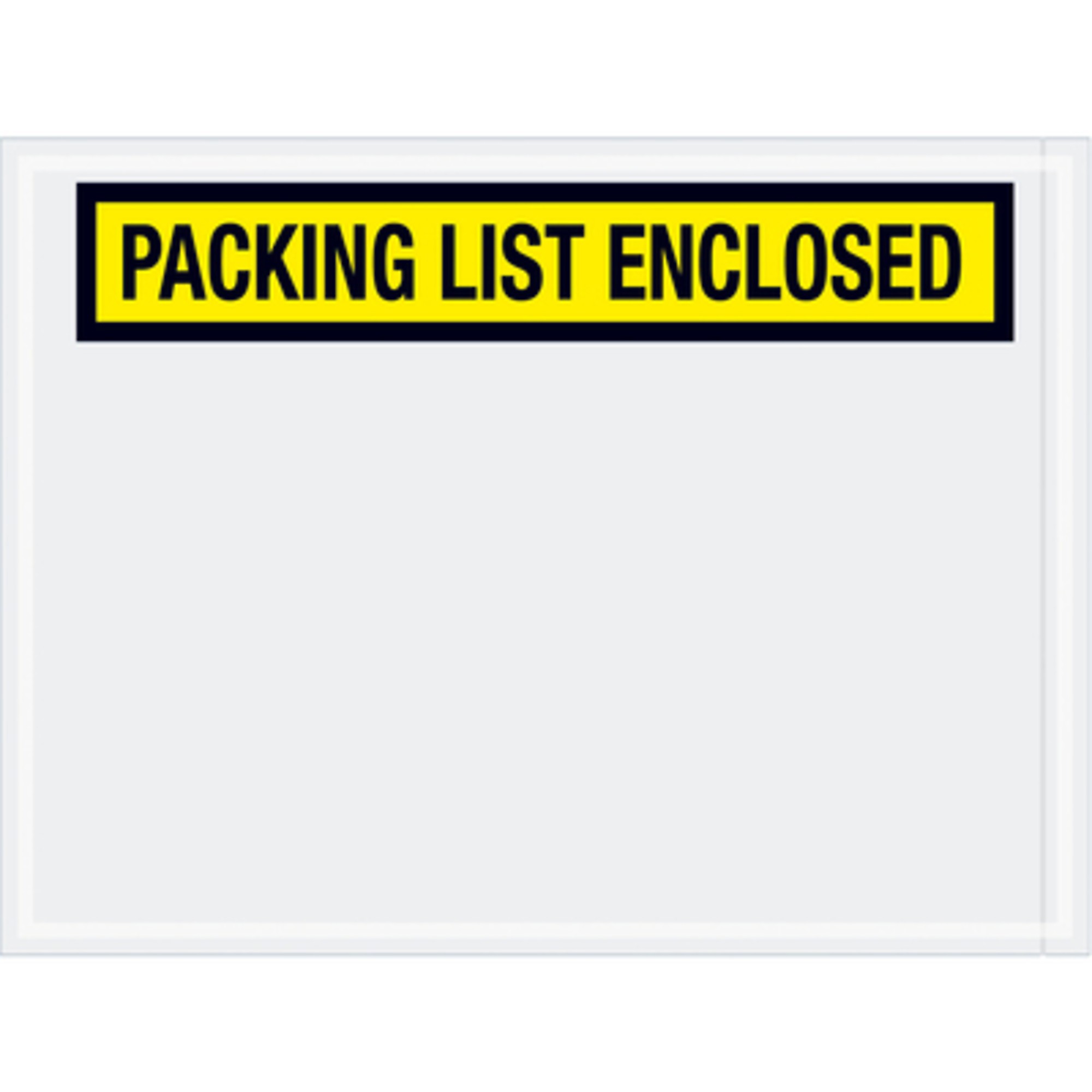 Stock Packaging Packing List Envelopes — 4.5in. x 6in., Yellow, 1000 Pcs, Model# PL441